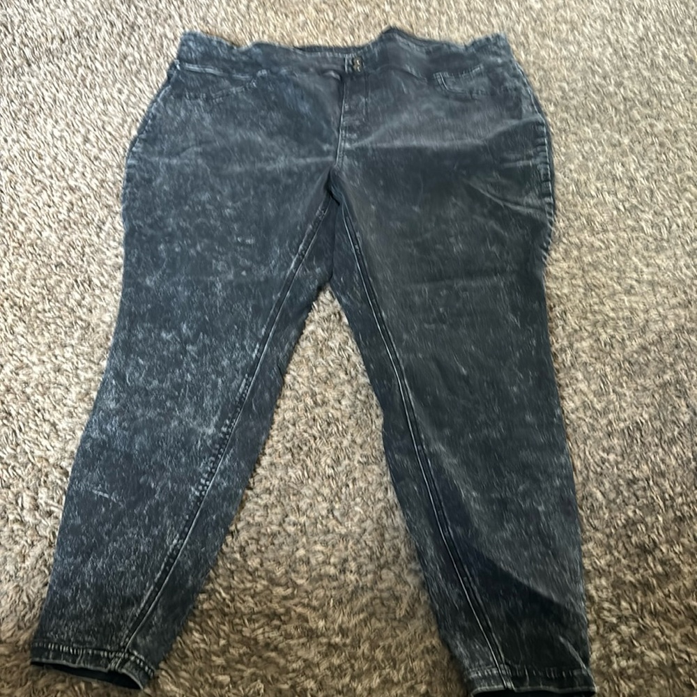 Stretch denim leggings
